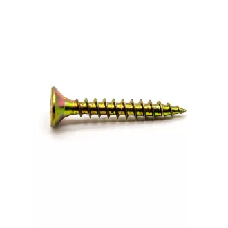 Versenkte Spanplattenschraube PZ, gelb 4 x 30 mm