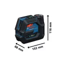 BOSCH Akku-Kombilaser GCL 12V-50-22 CG IP 65 (1 x 2,0 Ah Akku+Ladegerät+RM20 Halterung) im L-BOXX 136