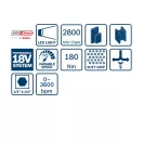 BOSCH Akku-Schlagschrauber GDX 180-LI im Koffer (2 x 2,0 Ah Akkus + Schnellladegerät)