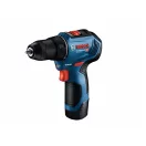 BOSCH Akku-Bohrschrauber GSR 12V-30 im Koffer (2 x 2,0 Ah Akkus + Schnellladegerät)