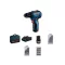 BOSCH Akku-Bohrschrauber GSR 12V-30 in Tasche + Zubehörsets (2 x 2,0 Ah Akku + Schnellladegerät)