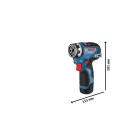 BOSCH Akku-Bohrschrauber GSR 12V-35 FC in L-Boxx (2 x 3,0 Ah Akkus + Schnellladegerät)