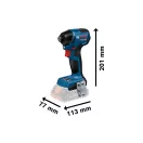 BOSCH Akku-Schlagschrauber GDR 18V-220 C (2 x 5,0 Ah Akkus + Schnellladegerät + Modul)