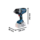 BOSCH BITURBO Akku-Schlagschrauber GDS 18V-1600 HC 3/4" 2200 Nm (2 x 8,0 Ah Akku + Schnellladegerät + Mo