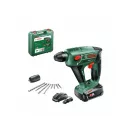BOSCH Akku-Bohrhammer Uneo Maxx im Koffer (1 x 2,5 Ah Akku + Ladegerät) + Bohrfutter