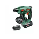 BOSCH Uneo Maxx Akku-Bohrhammer + Bohrfutter (2 x 2,5 Ah Akku + Ladegerät) im Koffer