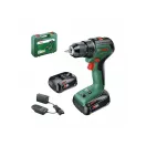 BOSCH UniversalDrill 18V-EC Akku-Bohrschrauber (2 x 2,0 Ah Akkus) + AL 18V-20
