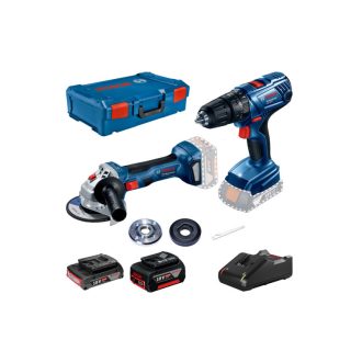   BOSCH Akku-Power-Set GWS 180-LI + GSB 180-LI (2,0 Ah + 4,0 Ah Akku + Ladegerät) XL-BOXX
