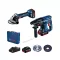 BOSCH Akku-Winkelschleifer GWS 180-LI + Akku-Bohrhammer GBH 180-LI (2 x 4,0 Ah Akkus + Ladegerät) XL