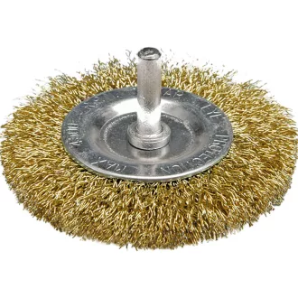 VOREL Pin-Rundbürste 75 mm Messingbeschichtung