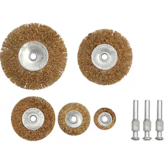 Pin-Rundbürsten-Set 8-teilig 25-75 mm