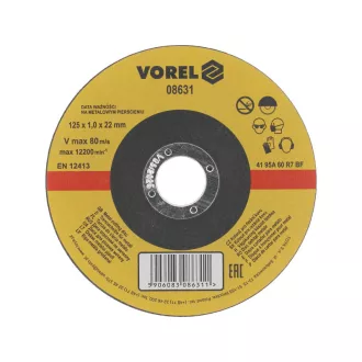 VOREL Trennscheibe für Metall 125 x 1,0 x 22,2 mm