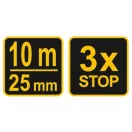 VOREL Maßband 10 mx 25 mm gummiert