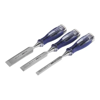   IRWIN Marples Holzmeißel-Set mit 3-teiligem gehämmertem Metallgriff