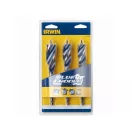 IRWIN Holzbohrer-Set 3-teiliger Bit Blue Groove 6x (20-22-25 mm)