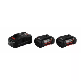   BOSCH Akku-Set GBA 36V / 2 x 6,0 Ah Akku + GAL 3680 CV Schnellladegerät
