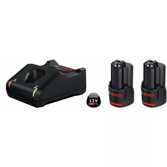   BOSCH Akku-Set GBA 12V / 2 x 2,0 Ah Akku + GAL 12V-40 Schnellladegerät