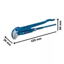 BOSCH Schwedischer Rohrzange "S" 45° 420 mm CrV (max.: 60 mm)