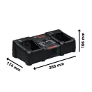 BOSCH EXPERT Akku-Doppel-Ladegerät mit aktiver Kühlung EXAL18V2-320 / 2 x 16 A Ladestrom