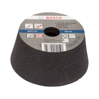   BOSCH Konische Schleifscheibe für großen Winkelschleifer 110/90 x 55 x 22,2 mm / P36