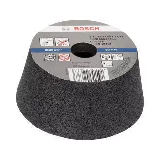   BOSCH Konische Schleifscheibe für großen Winkelschleifer 110/90 x 55 x 22,2 mm / P30