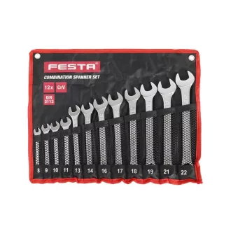 FESTA Schraubenschlüsselsatz 12-teilig 8-22 mm CrV Profi