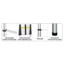 VOREL Teleskopleiter 13 Grad 3,8 m Aluminium