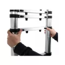 VOREL Teleskopleiter 13 Grad 3,8 m Aluminium