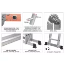 VOREL Leiter multifunktional 4 x 3 Stufen