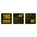 VOREL Fuß rechtwinkliges Lineal 180 mm