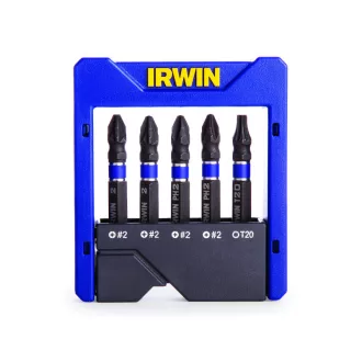   IRWIN Impact Pro Bitspitzen-Set 5-teilig 100 mm (2 x PZ2 + 2 x PH2 + TX20)