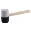 Gummihammer 900 g, Holzstiel 65 mm, schwarz und weiß