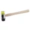 Prägehammer 300 g Holzstiel 35 mm schwarz-gelb
