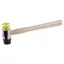 Prägehammer 300 g Holzstiel 35 mm schwarz-gelb