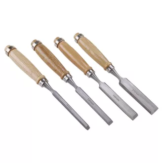 Holzmeißel-Set mit 4-teiligem Holzgriff