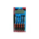 FESTA Holzmeißel-Set mit 5-teiligem Kunststoffgriff und Schleifstein