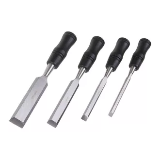 Holzmeißel-Set mit 4-teiligem Kunststoffgriff