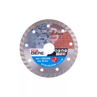 DIAMANT Diamant-Trennscheibe 115 x 1,8 x 7,0 x 22,2 mm Turbo