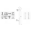 STHOR Glas- und Fliesenbohrer-Set 5-teilig (4, 5, 6, 8, 10 mm)
