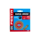 FESTA Rundbürste 125 x 20 mm mit Verjüngungsringen, Messingbeschichtung