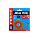 FESTA Rundbürste 150 x 32 mm mit Verjüngungsringen, Messingbeschichtung
