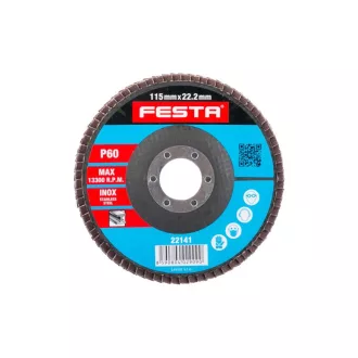 FESTA Fächerschleifscheibe 115 x 22,2 mm / P60 Inox