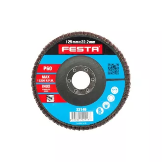 FESTA Lamellenschleifscheibe 125 x 22,2 mm / P60 Inox