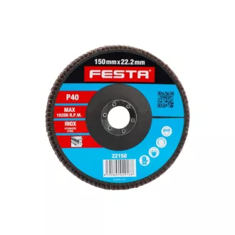 FESTA Fächerschleifscheibe 150 x 22,2 / P40 Inox