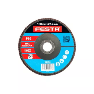 FESTA Lamellenschleifscheibe 150 x 22,2 / P60 Inox
