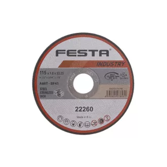 FESTA INDUSTRY Trennscheibe für Metall 115 x 1,0 x 22,2 mm