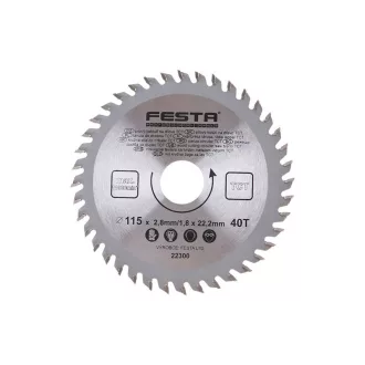 FESTA Sägeblatt für Holz 115 x 22,2 x 1,8 mm / 40T
