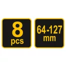 VOREL Kreisschneider-Set 8-teilig (64-127 mm)