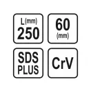 STHOR Breitmeißelschaft 250 x 60 mm SDS-Plus