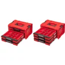 QBRICK SYSTEM PRO Rollende Werkzeugkiste mit 3 Schubladen Red Ultra HD